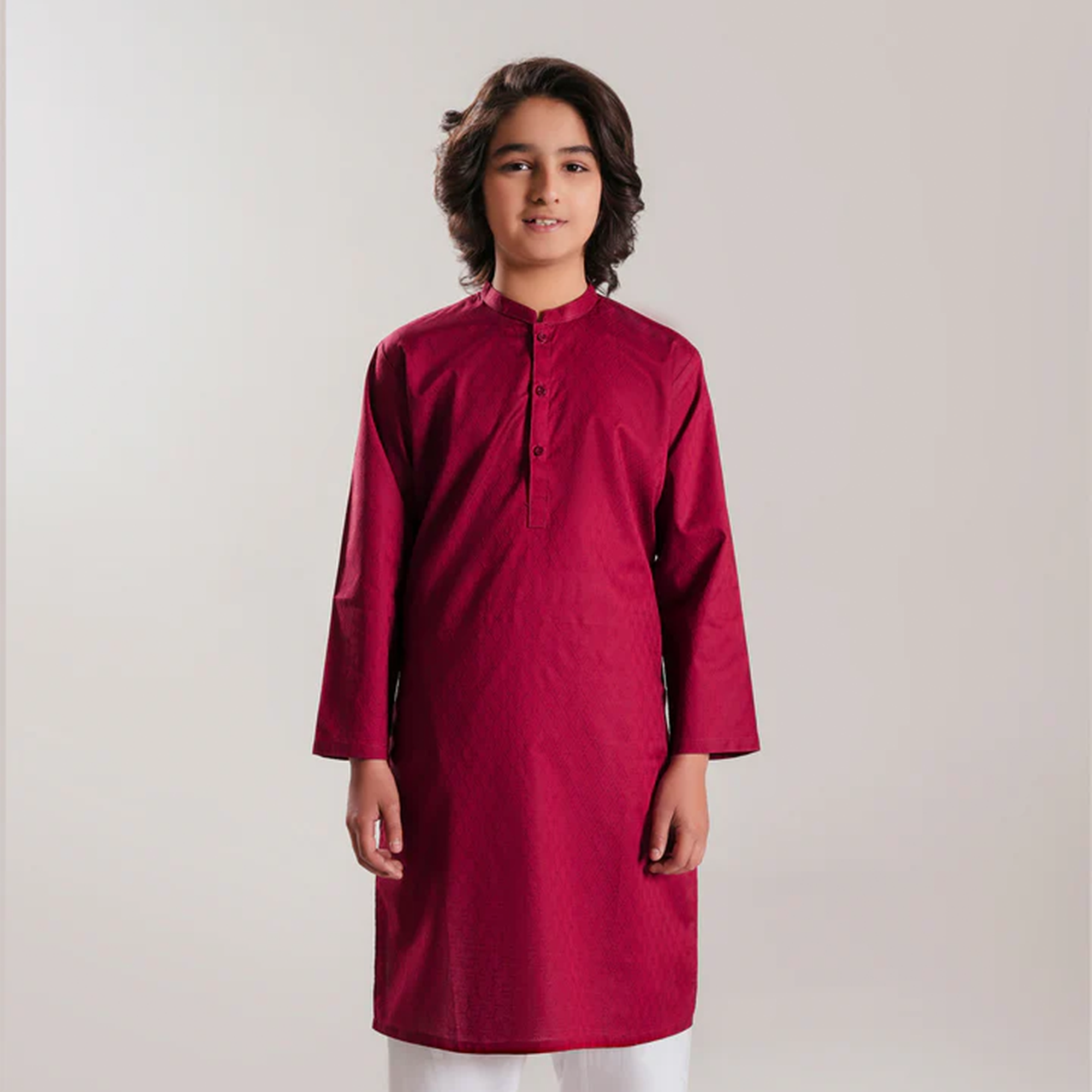 Maroon Embroidery Kurta